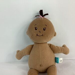 Manhattan Toy Wee Baby Stella Plush Stuffed Baby Doll Tan Brown Skin Tone 2014
